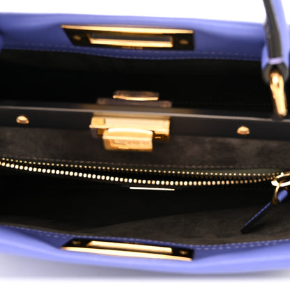 Fendi Vitello Seta Medium Peekaboo Iconic Satchel Viola Cassis 9 of 16