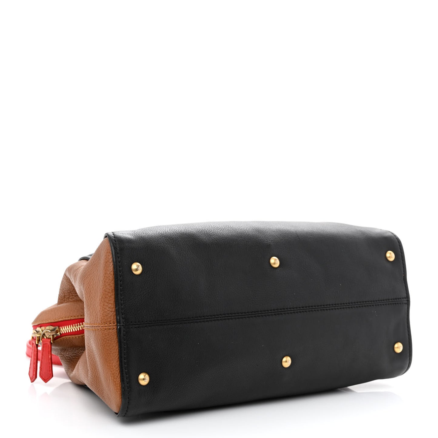 Calfskin Colorblock Large Chameleon Tote Biscotto