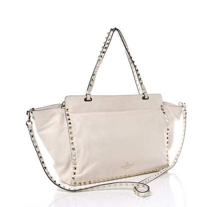 Valentino Garavani Vitello Medium Rockstud Tote Ivory 3 of 10