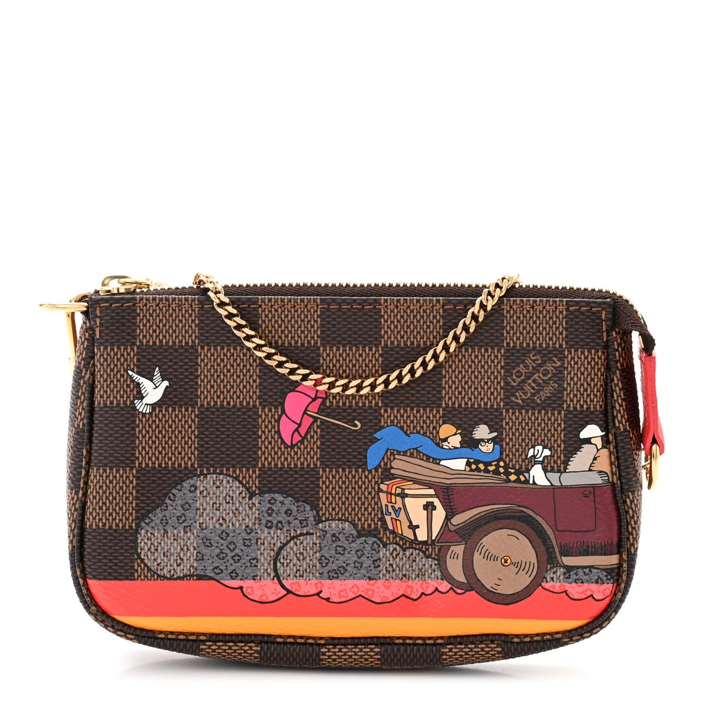 LOUIS VUITTON Monogram 2015 Christmas Animation Mini Pochette Accessories