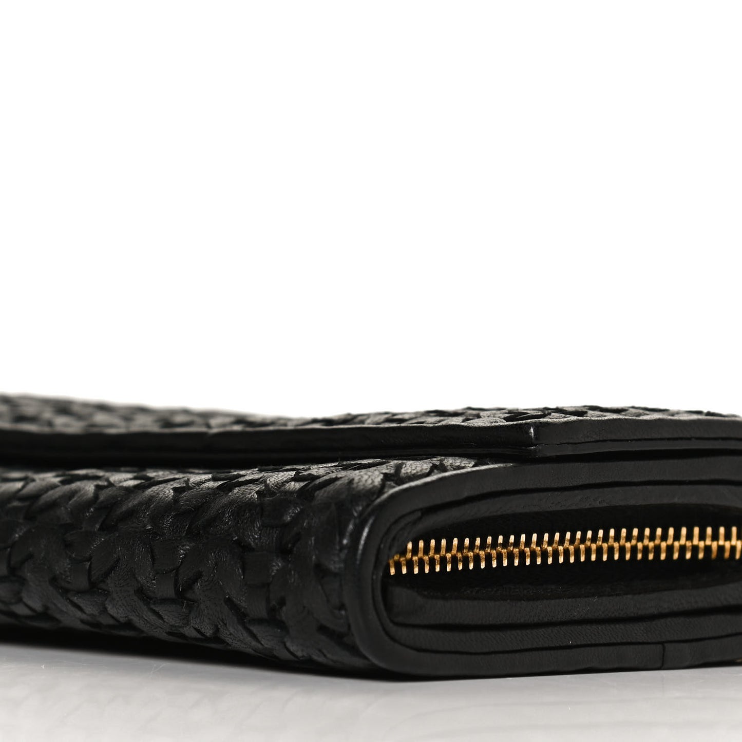 Woven Lady Dior Rendezvous Wallet On Chain Black