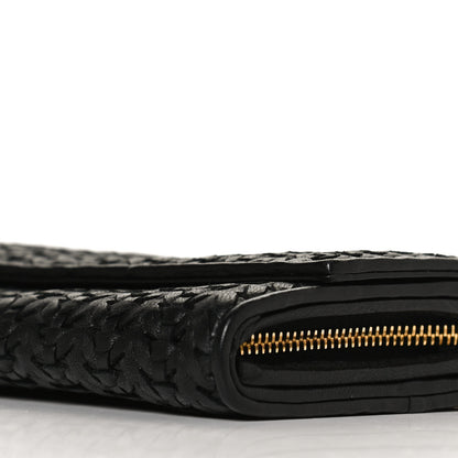Christian Dior Woven Lady Dior Rendezvous Wallet On Chain Black 8 of 10