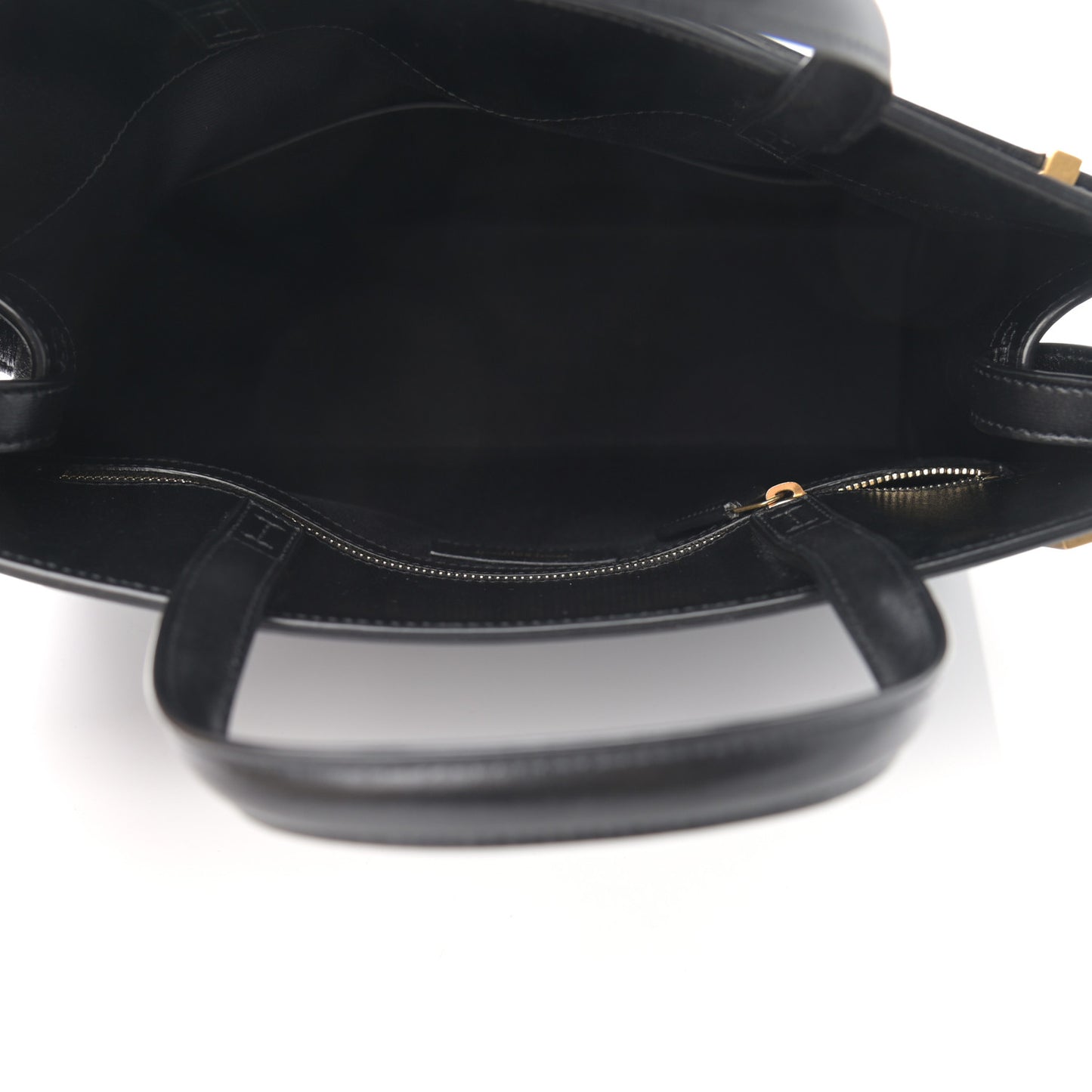 Calfskin Small Manhattan Shopper Tote Black