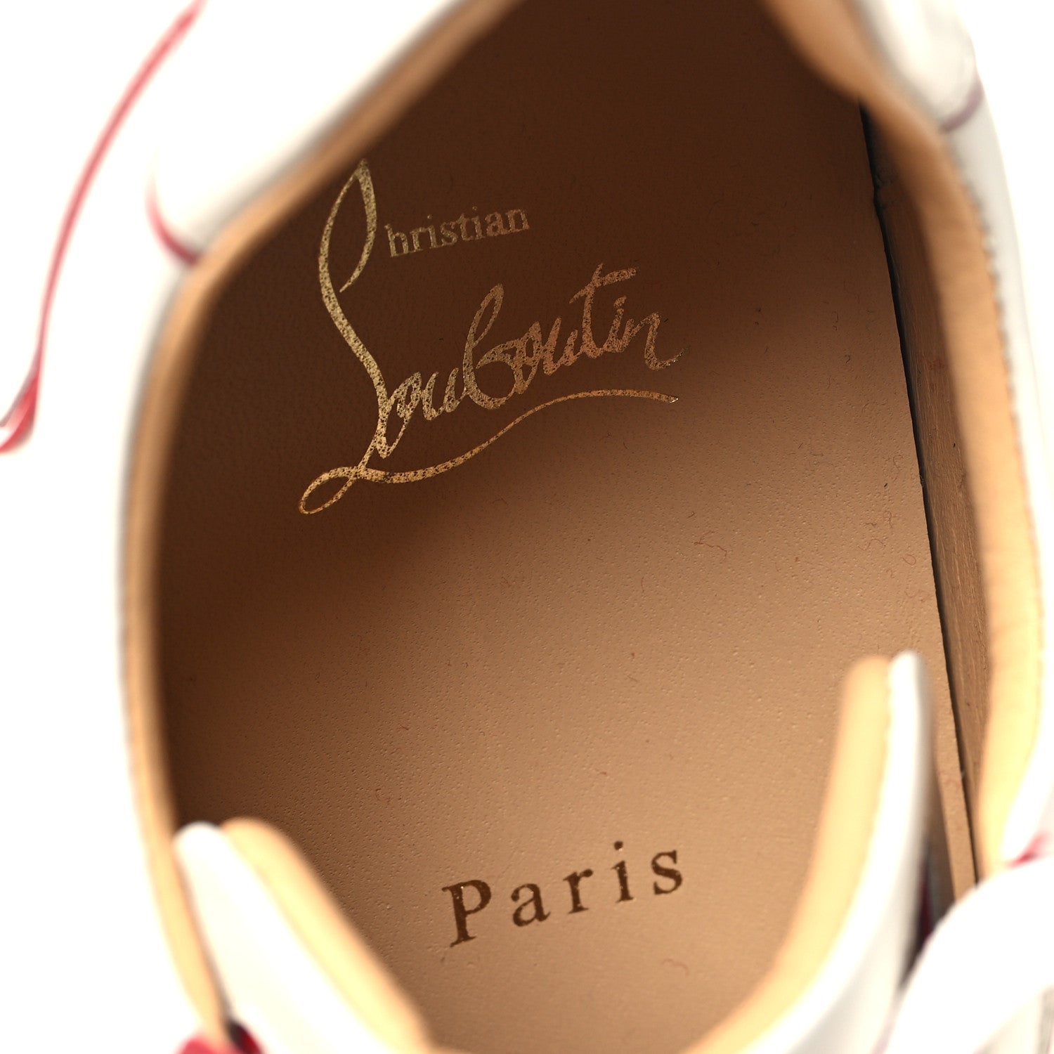 Christian Louboutin Calfskin Vieira Flat Sneakers 38.5 White Loubi 8 of 9