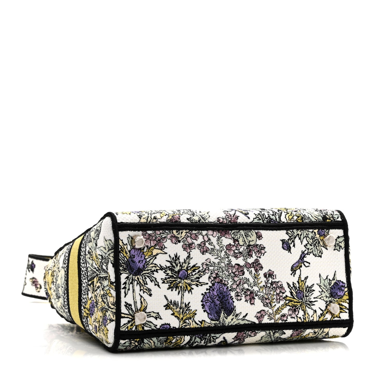 Canvas Embroidered Chardons Toile De Jouy Medium Lady D-Lite Latte Multicolor