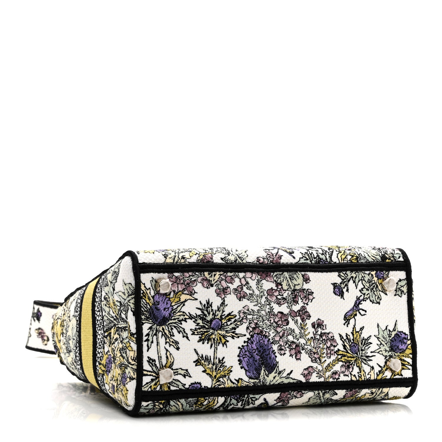 Christian Dior Canvas Embroidered Chardons Toile De Jouy Medium Lady D-Lite Latte Multicolor 4 of 9