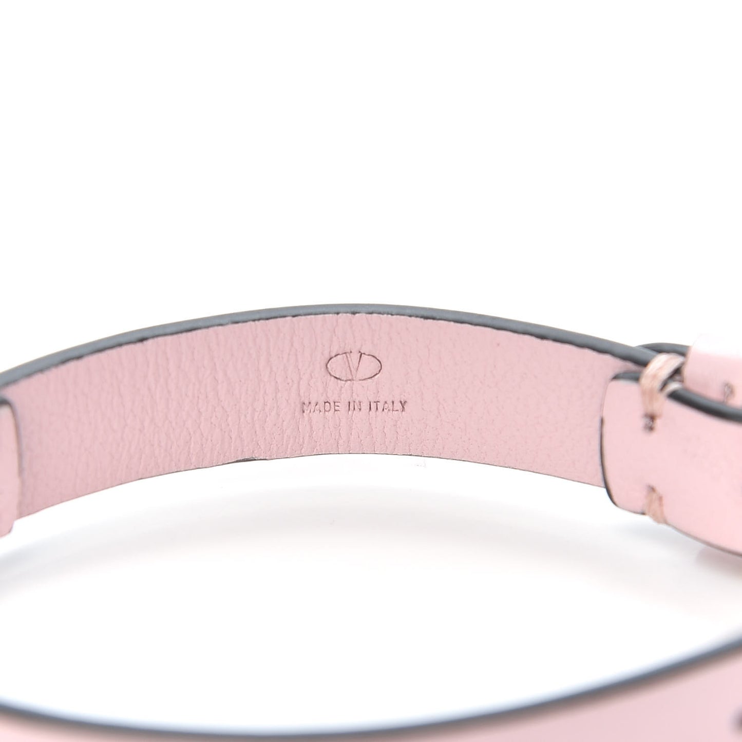 Calfskin VLogo Bracelet Pink