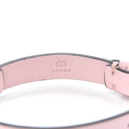 Valentino Garavani Calfskin VLogo Bracelet Pink 4 of 5