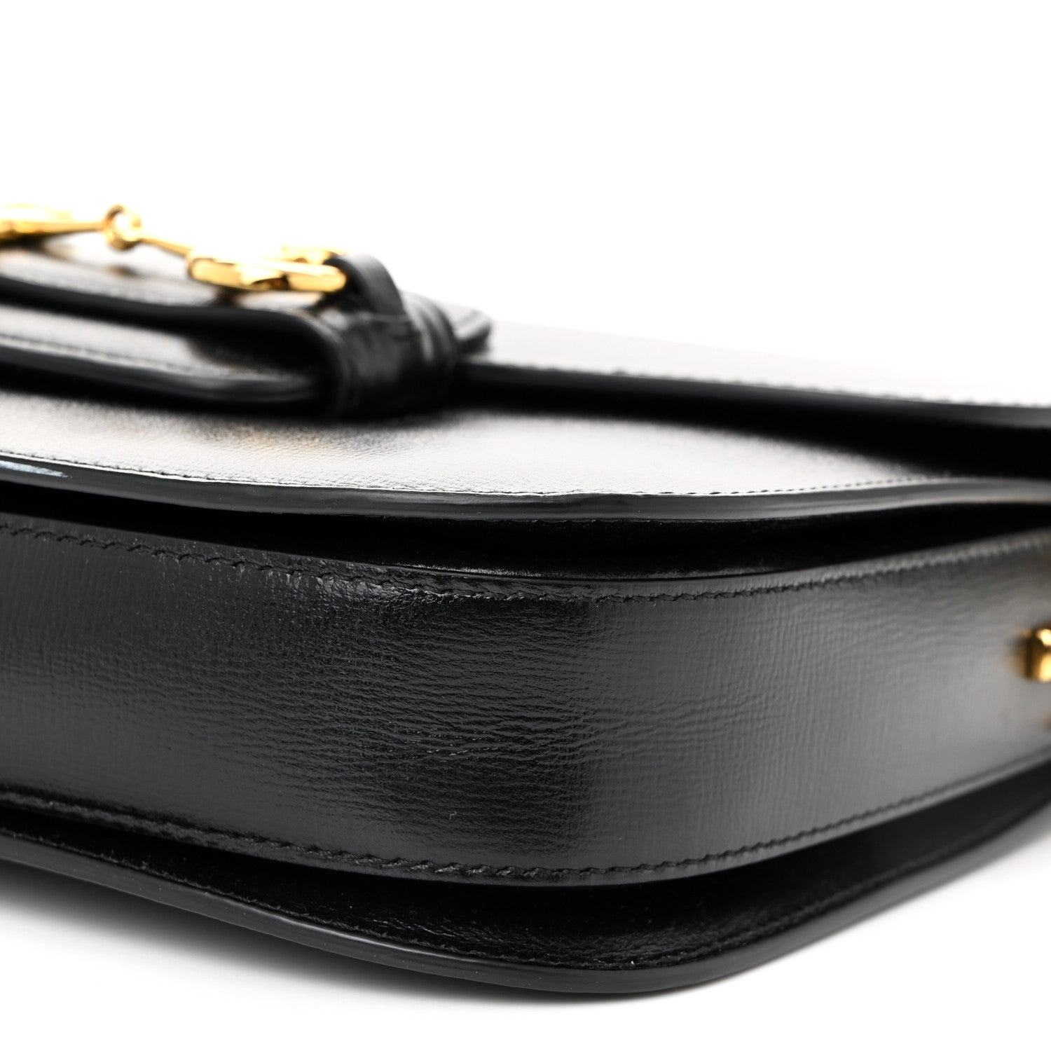 Gucci Azalea Calfskin Horsebit 1955 Shoulder Bag Black 10 of 12