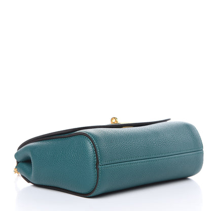 Mulberry Small Classic Grain Calfskin Small Lily Flap Ocean Green 4 of 10