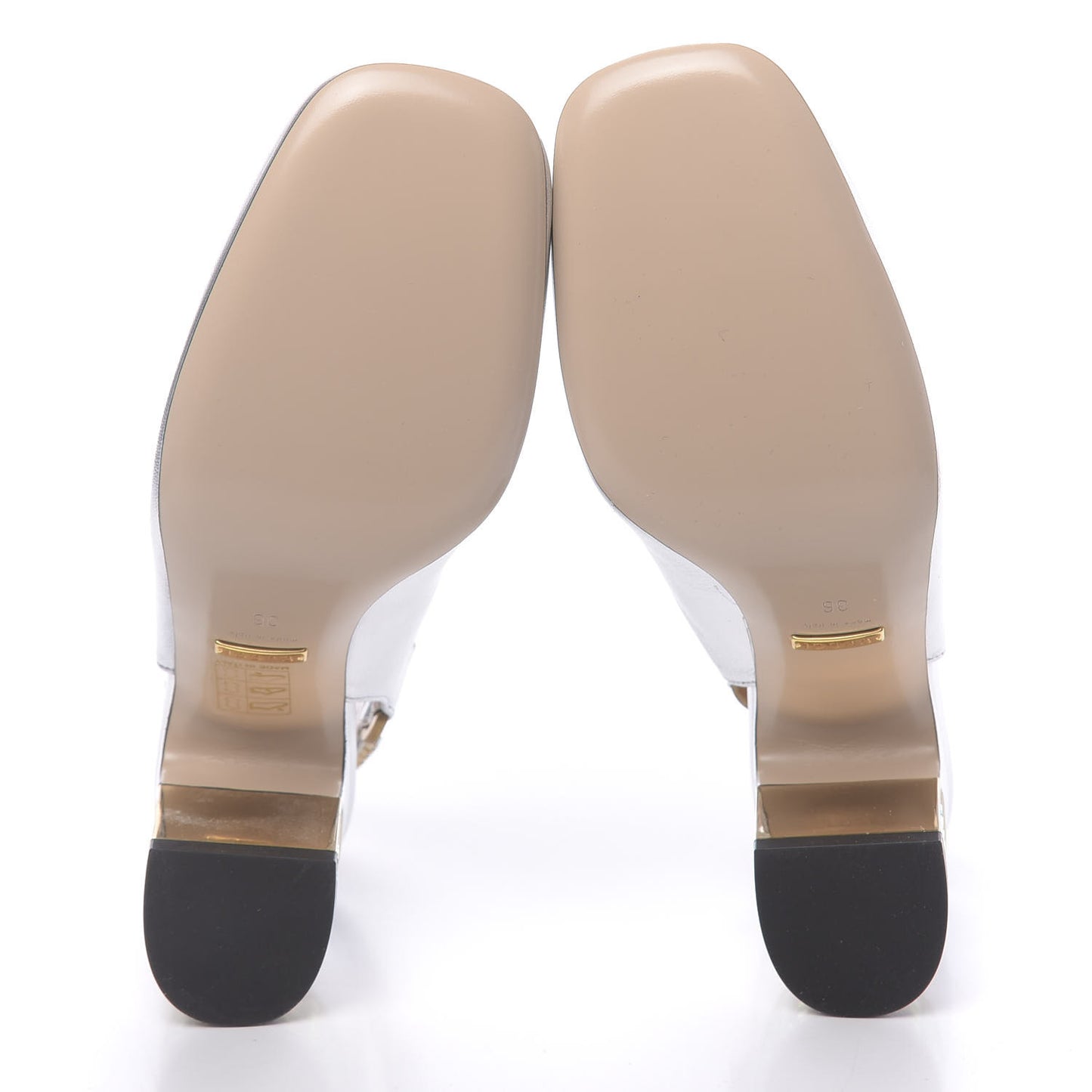 Metallic Nappa Crystal Square G Madelyn Slingbacks 36 Silver