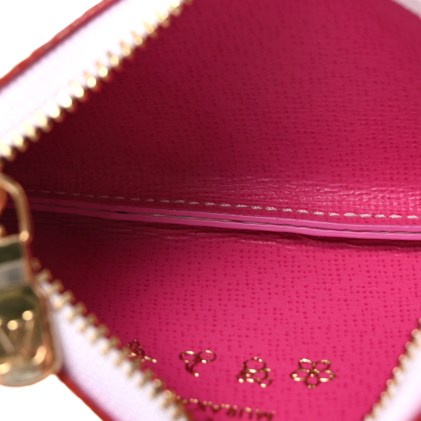 LV X TM Monogram Multicolor Key Pouch White