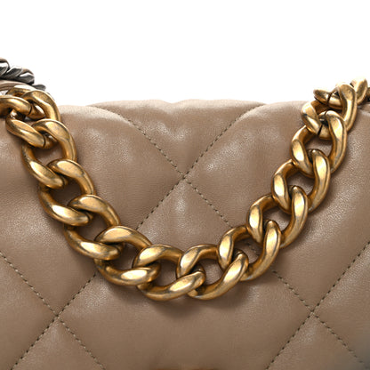 Chanel Lambskin Quilted Large Chanel 19 Flap Beige 8 of 11