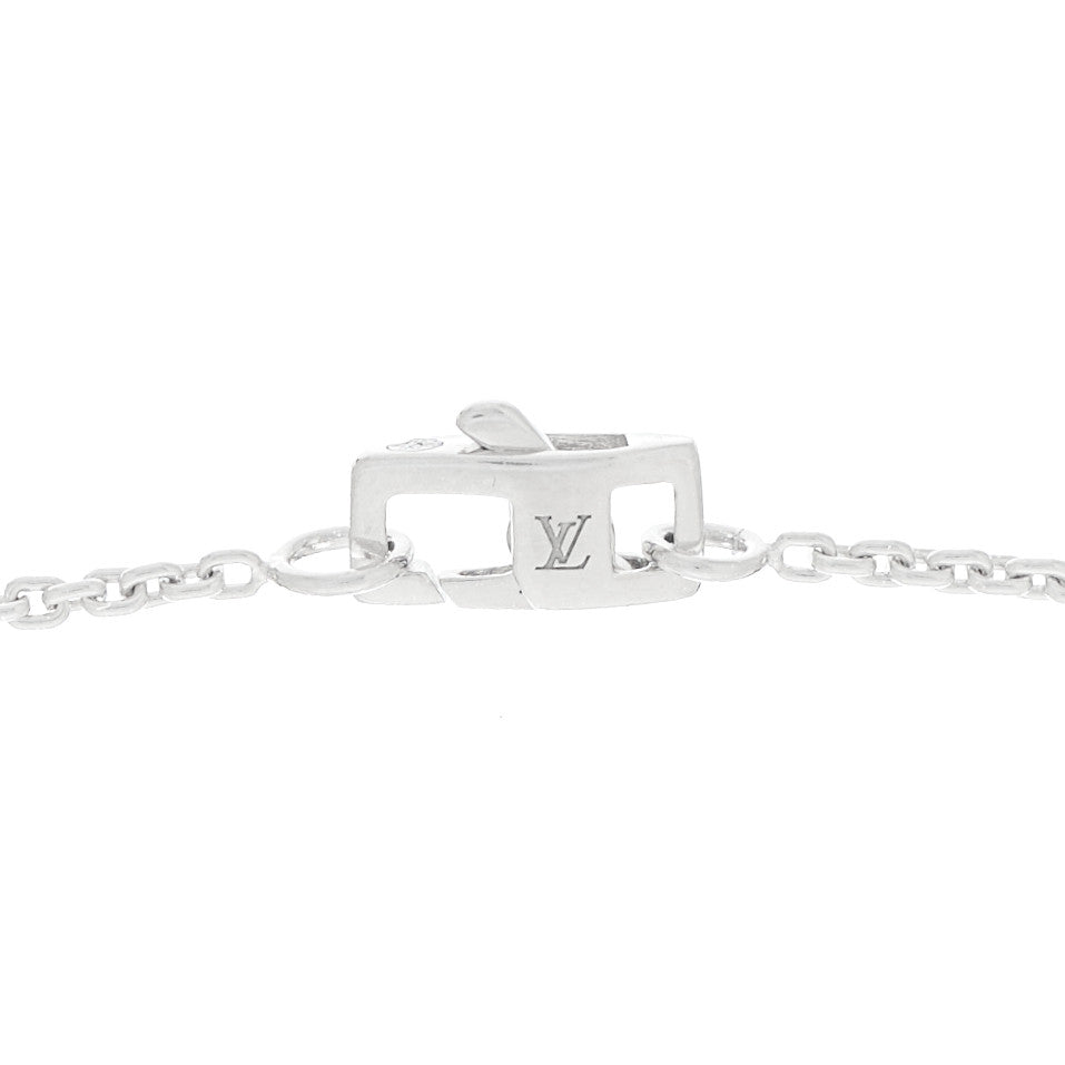 18K White Gold Diamond Idylle Blossom LV Pendant Necklace