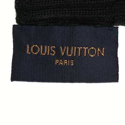 Louis Vuitton Wool Petit Damier Gloves Black 3 of 3