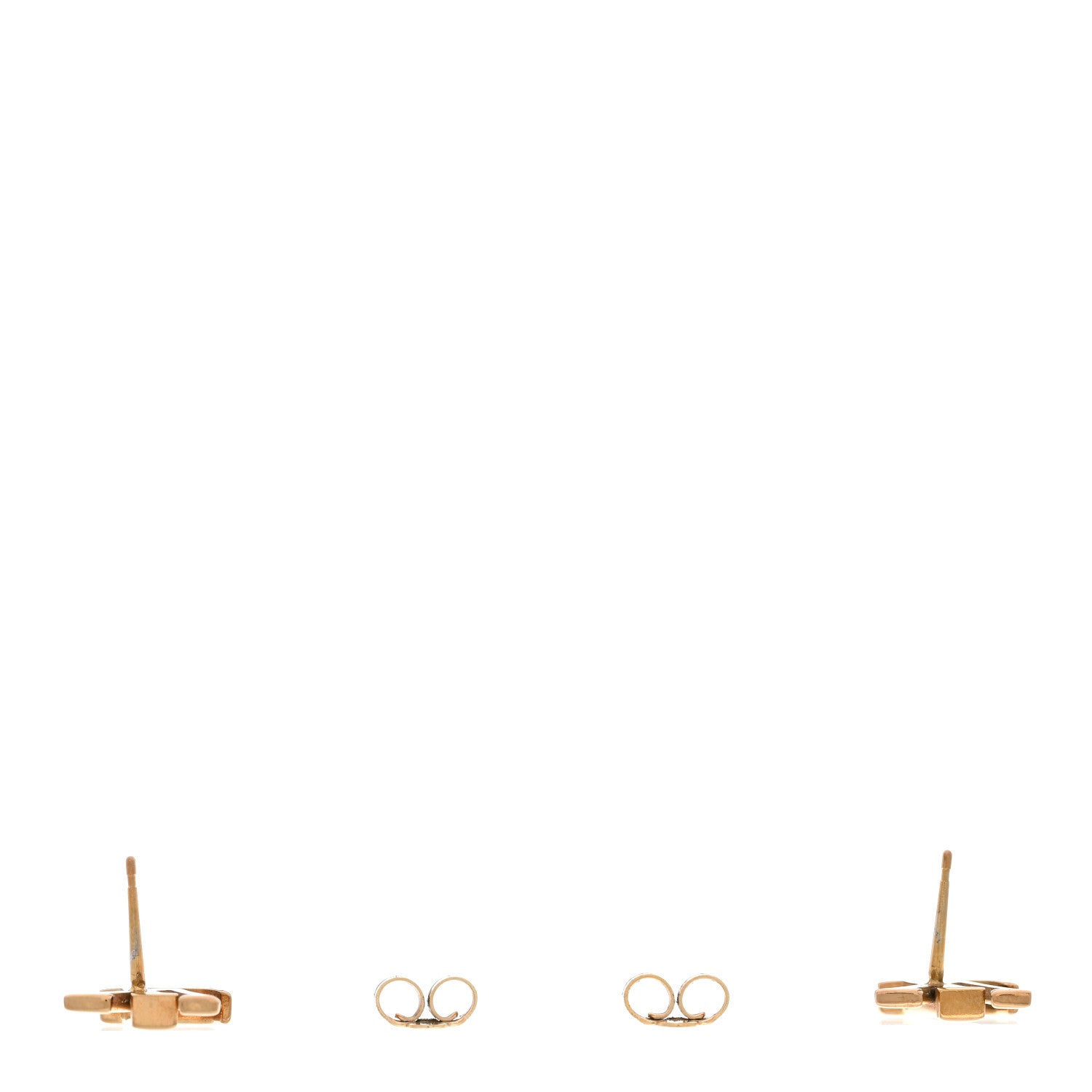 Louis Vuitton Metal LV Iconic Earrings Gold 3 of 5