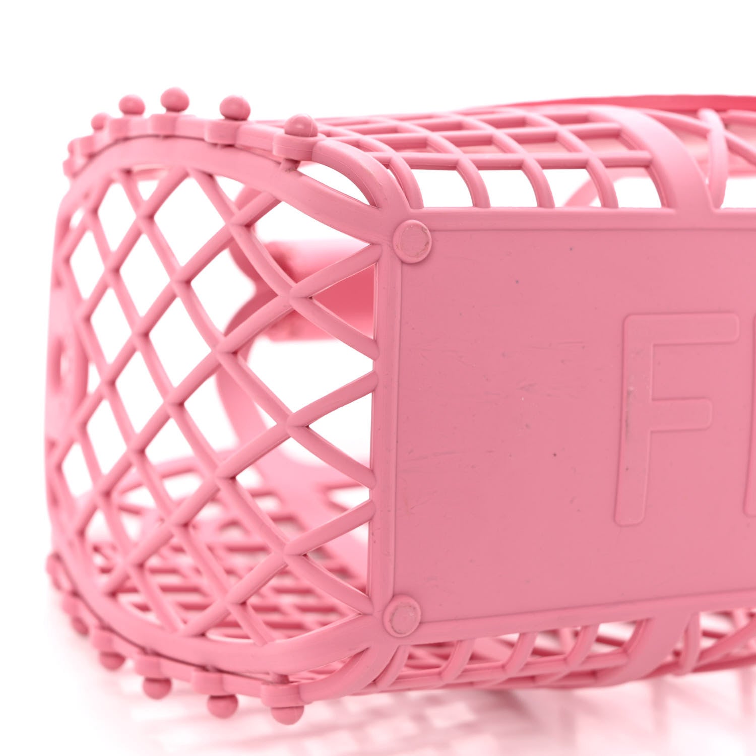 Fendi Recycled Plastic Vitello Liberty Matte Small Fendi Basket Rosa 9 of 10