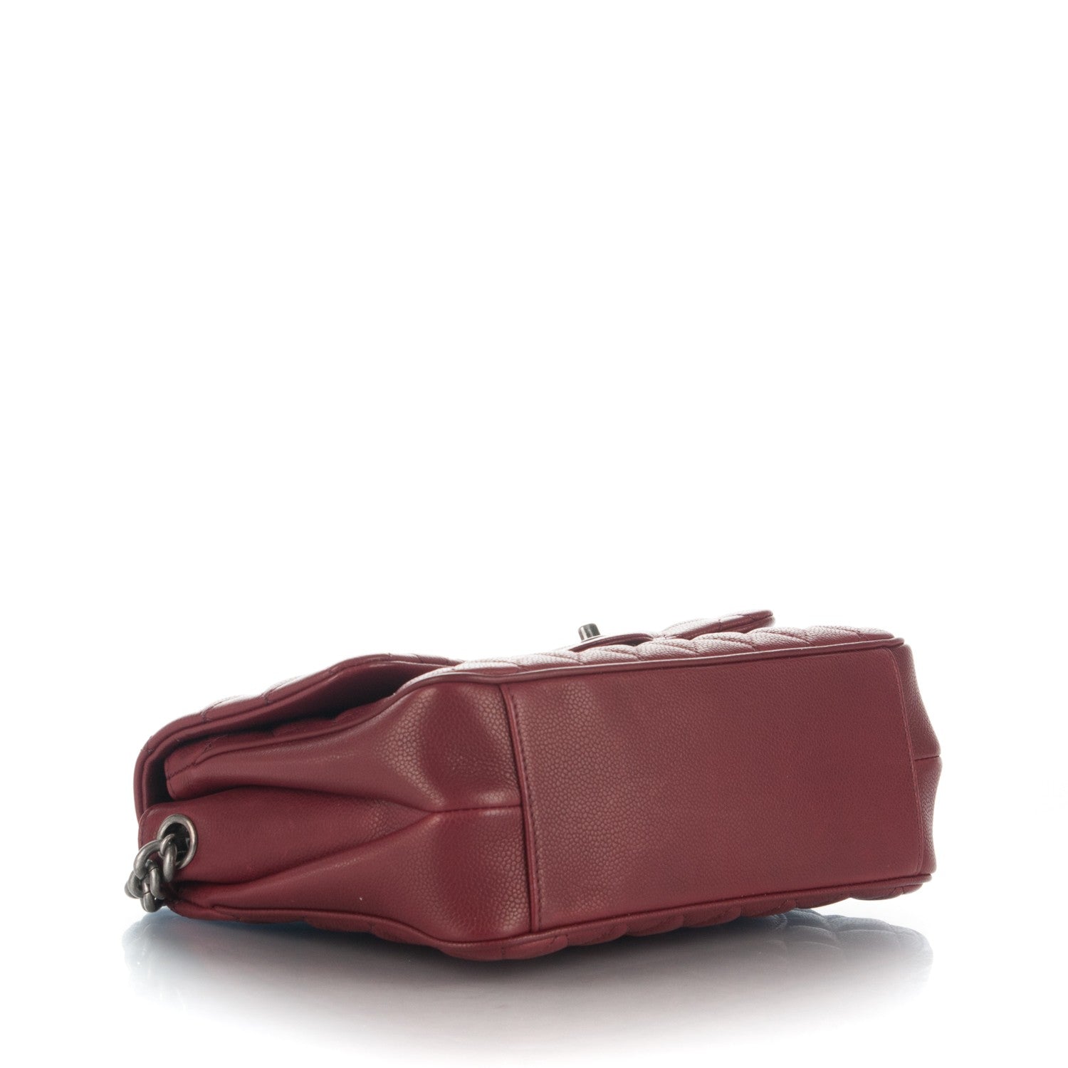 Chanel Caviar Quilted Medium Rock In Rome Single Flap Burgundy 4 of 6