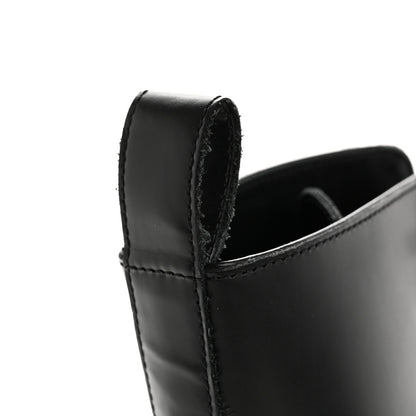 Hermes Glossed Calfskin Funk Ankle Boots 38 Black 11 of 12