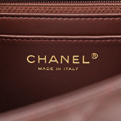 Chanel Lambskin Quilted Medium Crystal Top Handle Rectangular Flap Brown 6 of 11