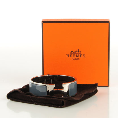 Hermes Enamel Wide Clic Clac H Bracelet PM Ardoise 6 of 6