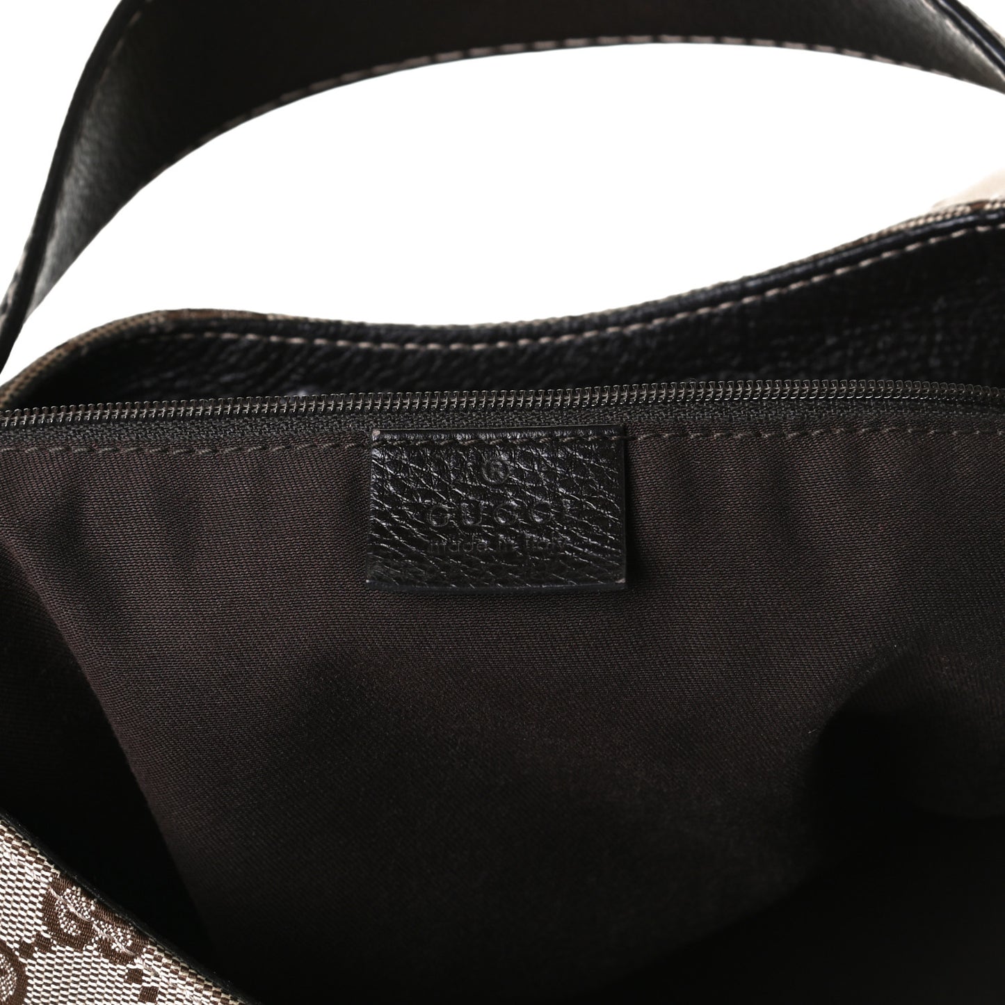 Monogram Large New Ladies Web Hobo Dark Brown