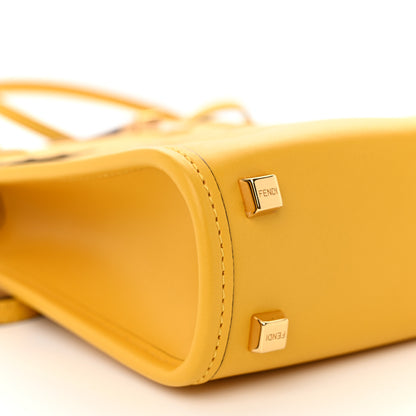 Fendi Vitello King Plexiglass Logo Embossed Mini Fendi Sunshine Shopper Tote Mimosa 9 of 11