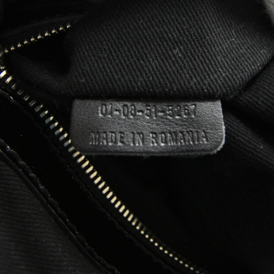 Patent Medium Kerala Tote Black