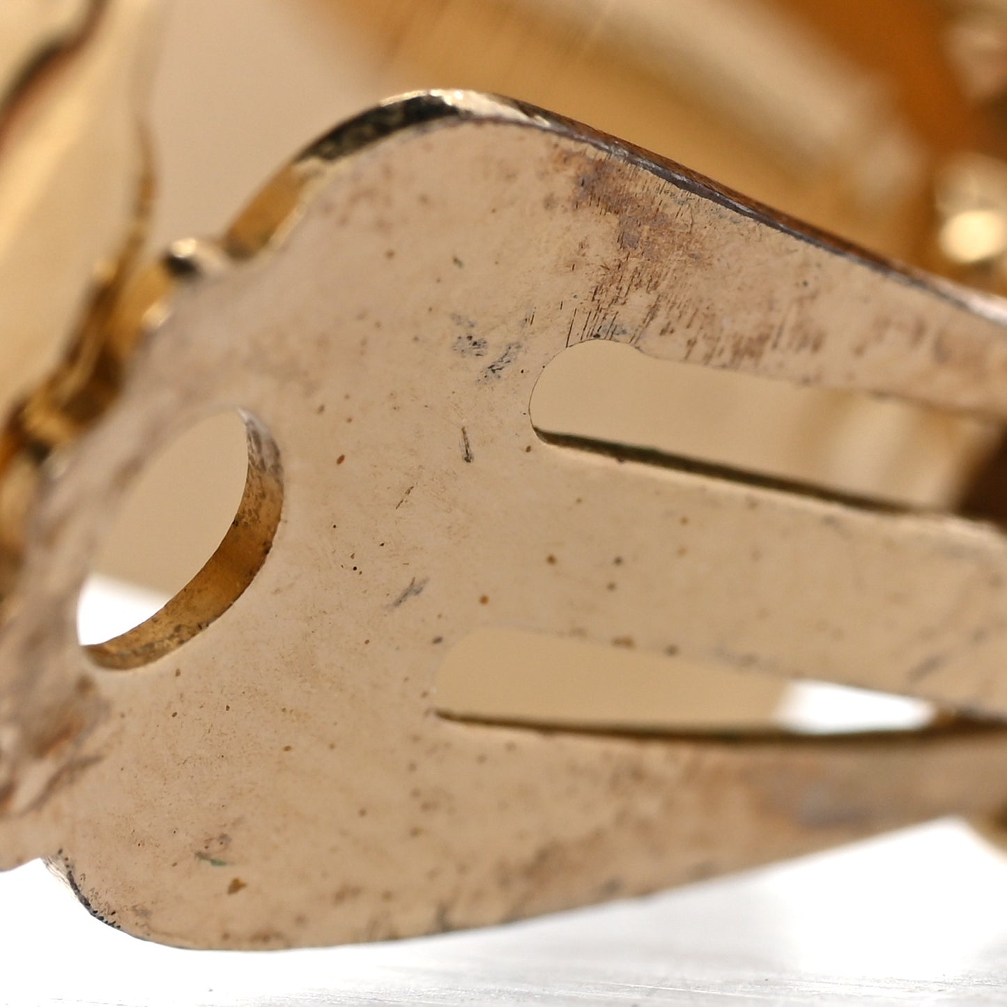 Gold Plated Printed Enamel Clip On Earrings