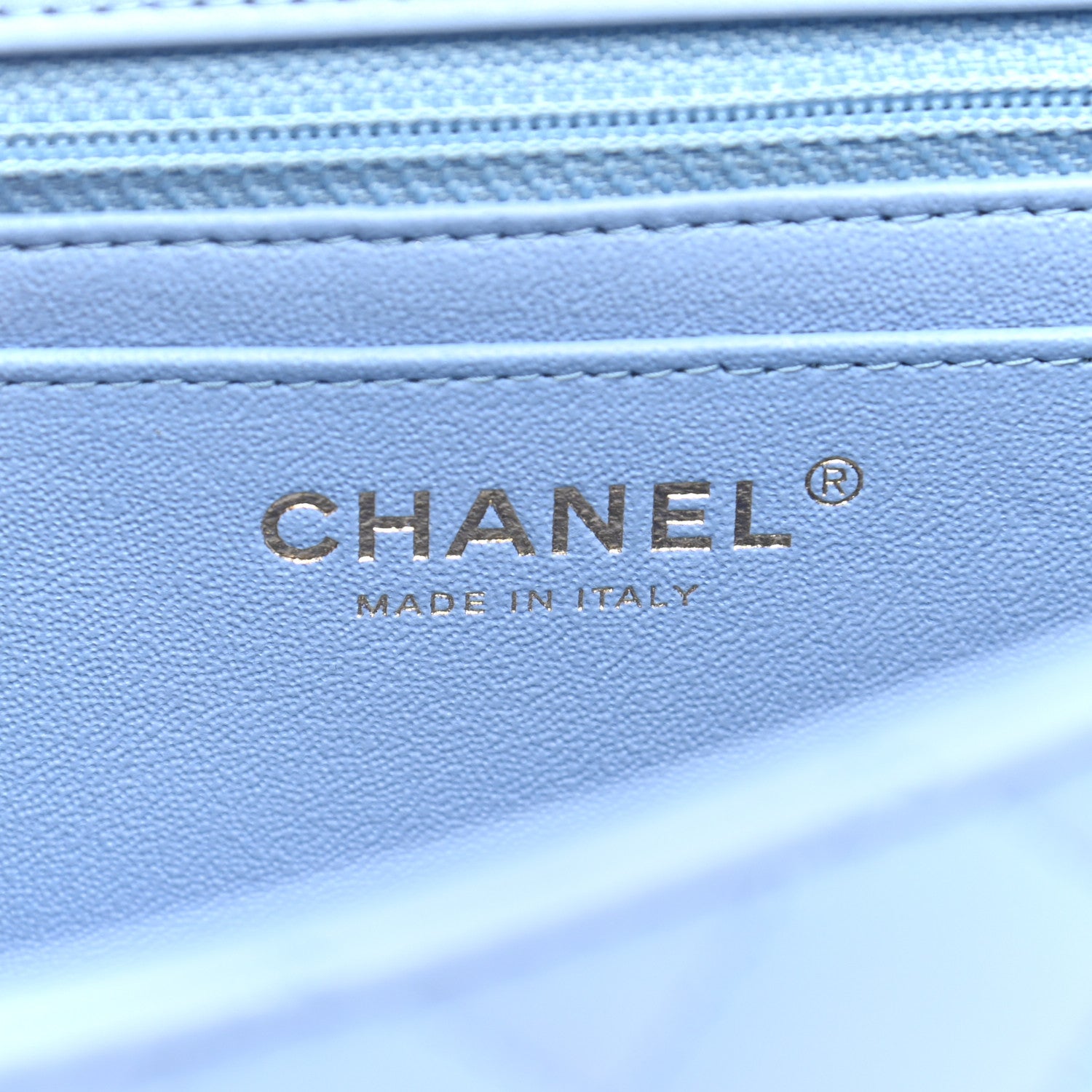 Chanel Lambskin Quilted Mini Rectangular Flap Light Blue 5 of 10