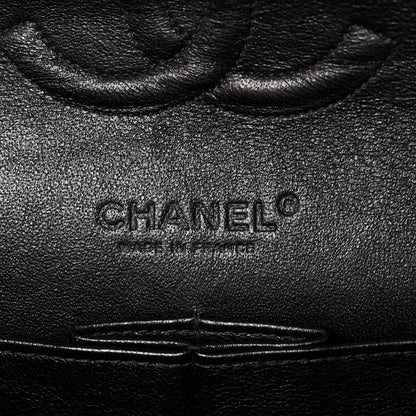 Chanel Tweed Quilted Medium Double Flap Black 6 of 10