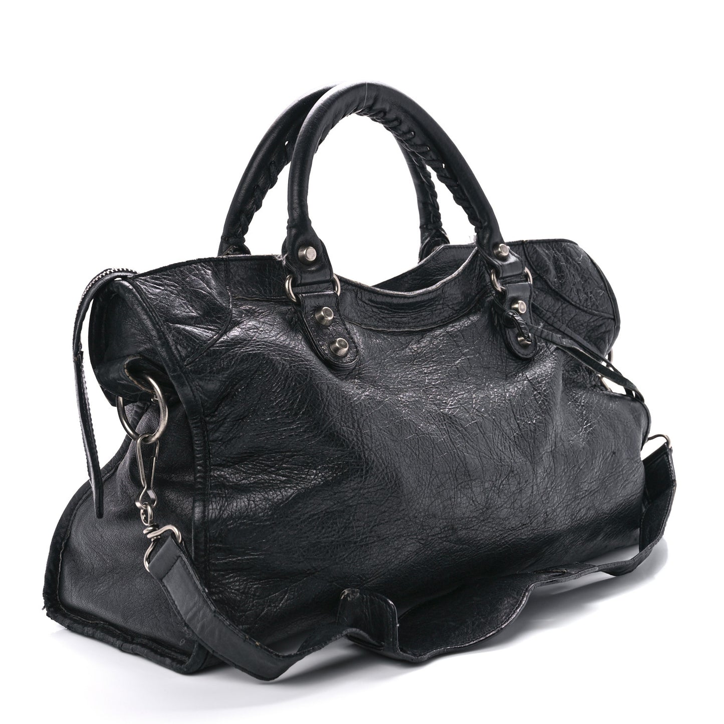 Agneau Classic Silver Hardware City Black