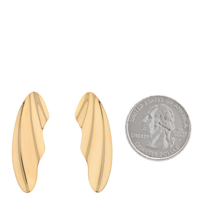 Tiffany 18K Yellow Gold Elsa Peretti Small High Tide Earrings 2 of 4