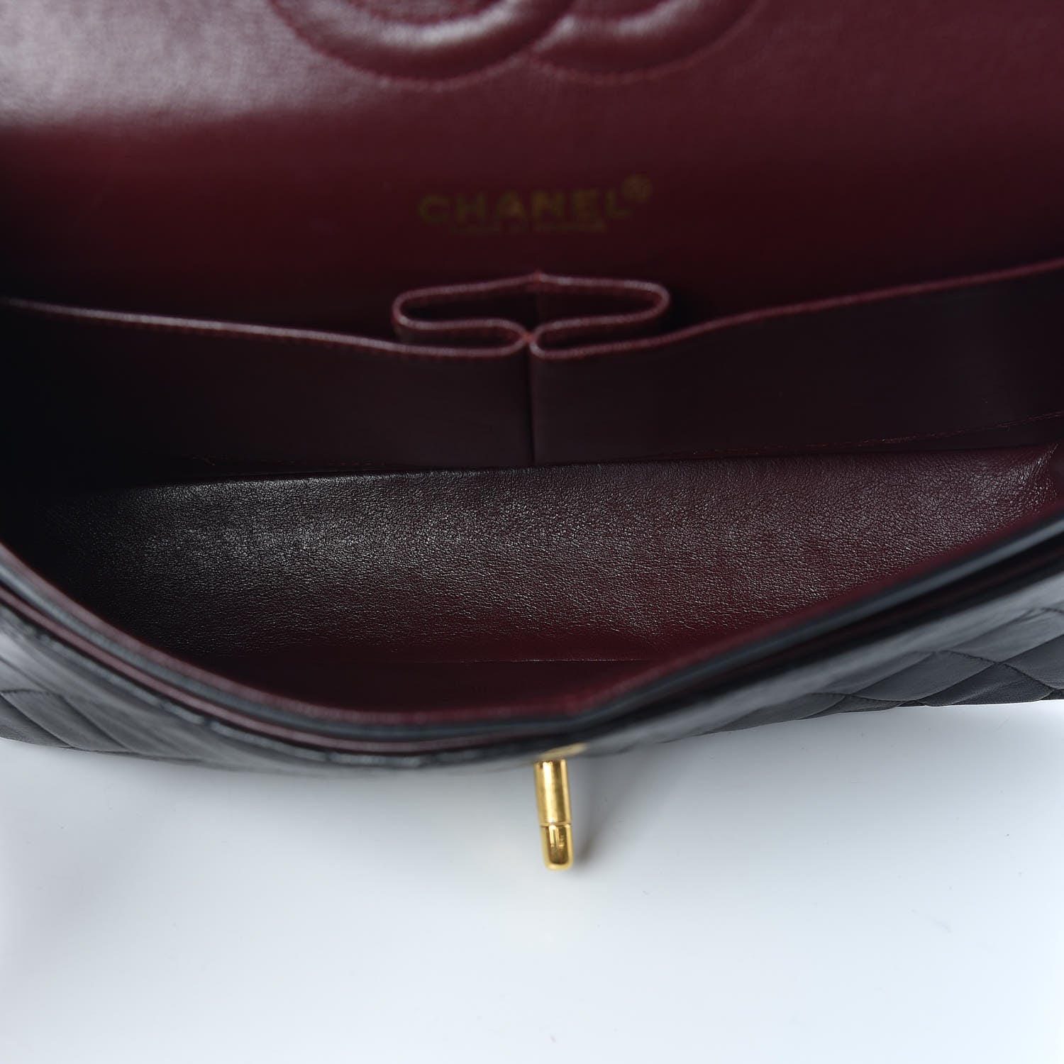 Chanel Lambskin Quilted Medium Double Flap Black 8 of 11