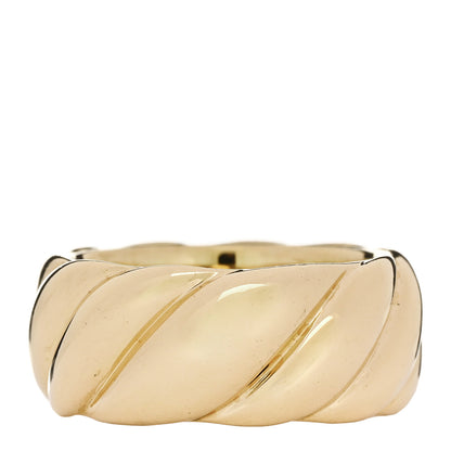 David Yurman 18K Yellow Gold 9mm Sculpted Cable Band Ring 52 6 3 of 4