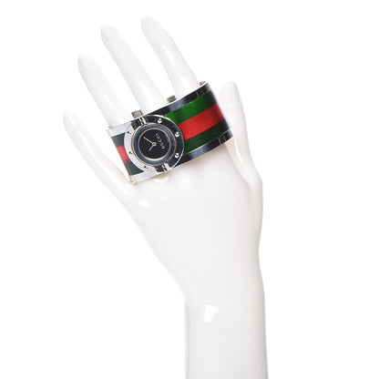 Gucci Stainless Steel Acetate 33mm Twirl Web Quartz Watch Black 2 of 10
