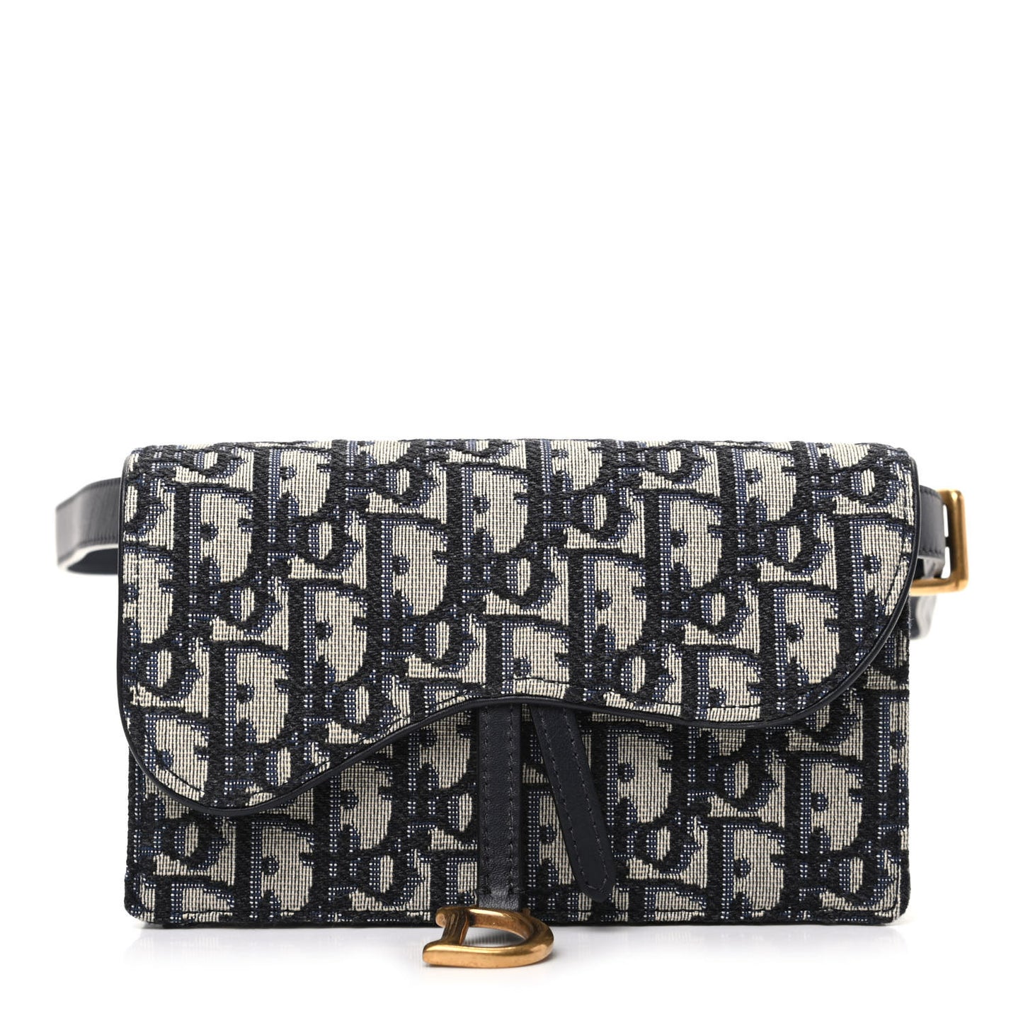 Oblique Saddle Belt Bag Blue
