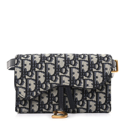 Christian Dior Oblique Saddle Belt Bag Blue 1 of 10