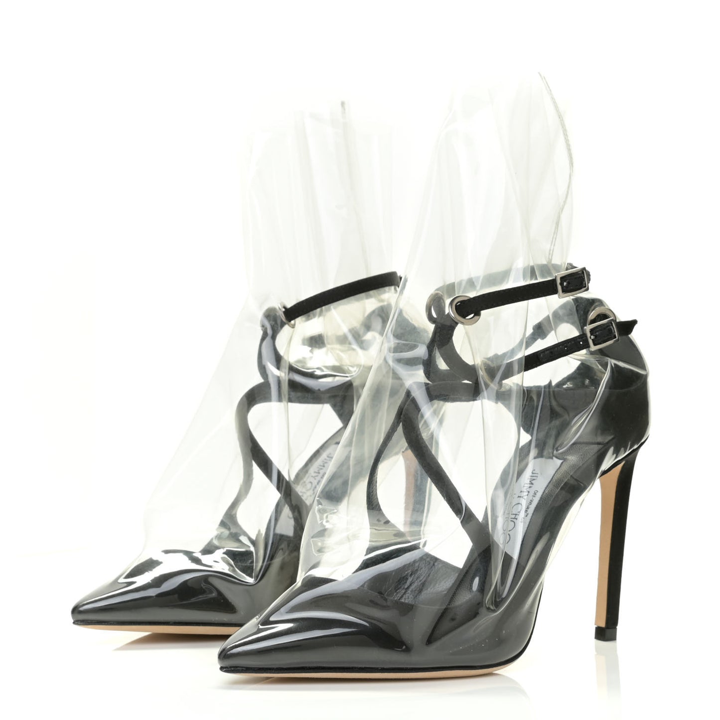 x OFF-WHITE Satin TPU Claire 100 Pumps 36.5 Black
