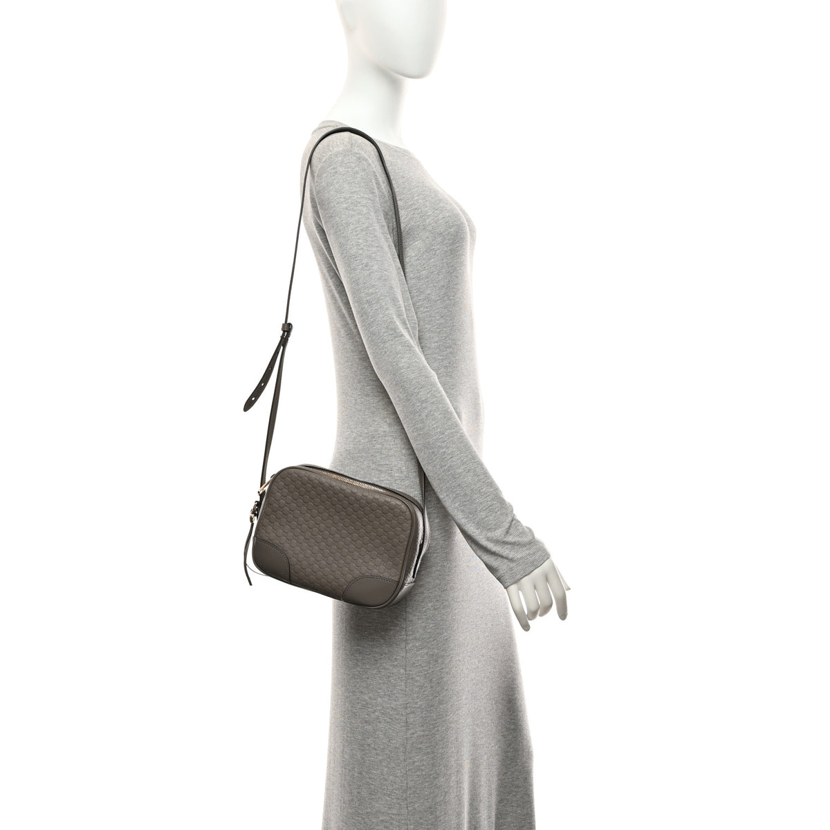 Microguccissima Mini Bree Messenger Bag Grey