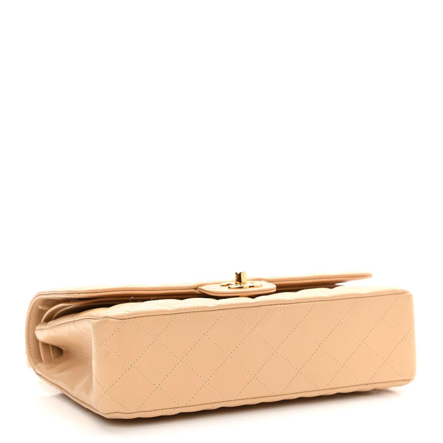 Chanel Caviar Quilted Medium Double Flap Beige Clair 4 of 11