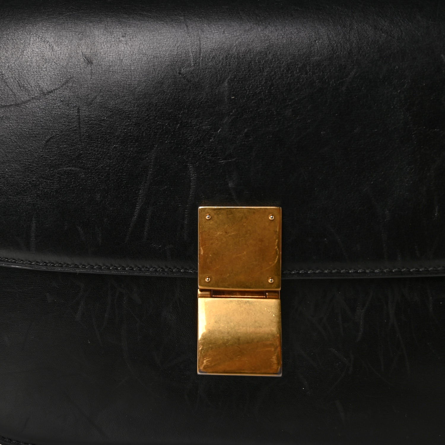 Celine Box Calfskin Medium Classic Box Flap Bag Black 10 of 14