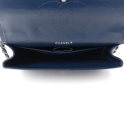Chanel Caviar Quilted Jumbo Double Flap Dark Blue 5 of 13