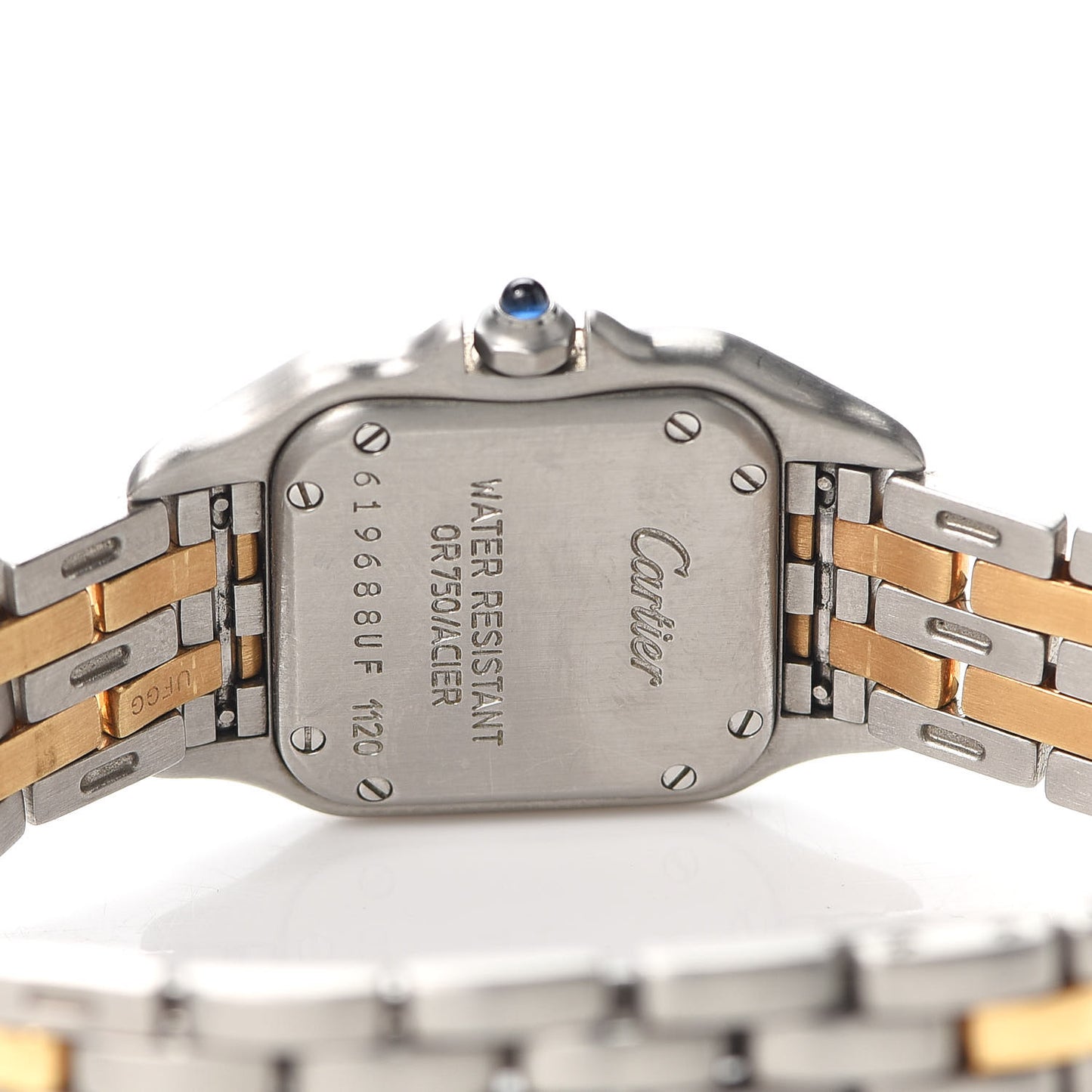 Stainless Steel 18K Yellow Gold 22mm Panthere Quartz Watch