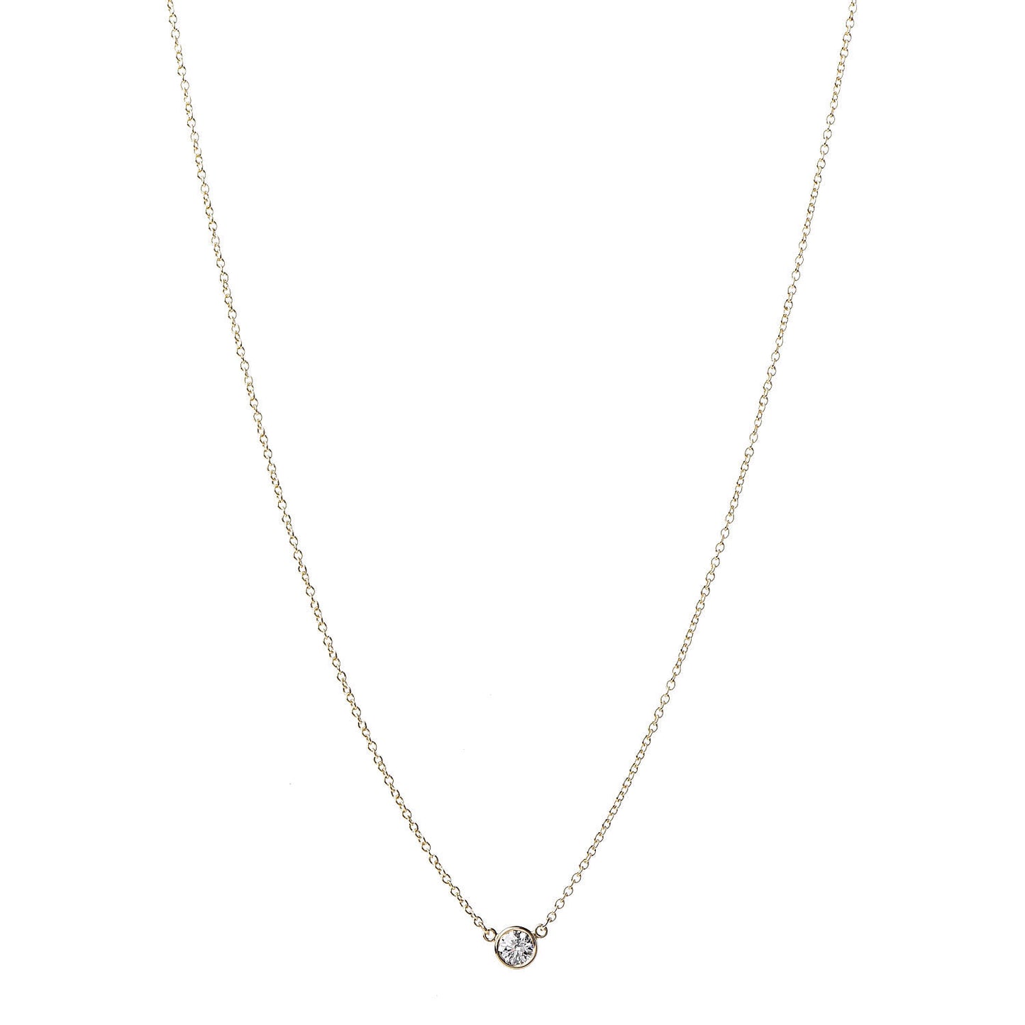 18K Yellow Gold Diamond .20ct Elsa Peretti Diamonds by the Yard Pendant Necklace