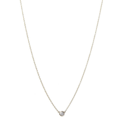 Tiffany 18K Yellow Gold Diamond .20ct Elsa Peretti Diamonds by the Yard Pendant Necklace 1 of 9