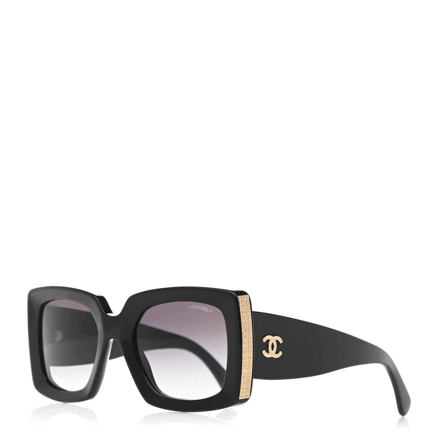 Acetate Rectangle Sunglasses 5435 Black