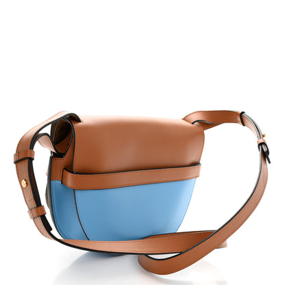 Loewe Calfskin Small Gate Crossbody Bag Tan Sky Blue 3 of 9
