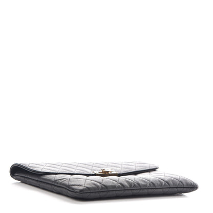 Chanel Caviar Quilted Medium Golden Class Pouch Black 4 of 12