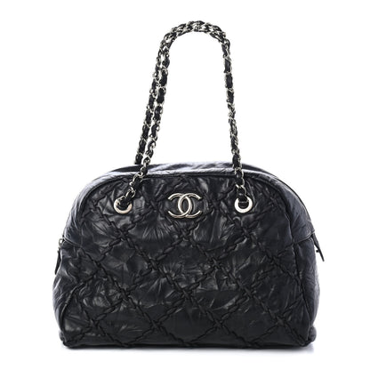 Chanel Calfskin Ultra Stitch Bowler Black 1 of 4